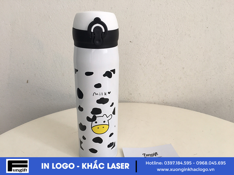 In logo lên bình giữ nhiệt inox