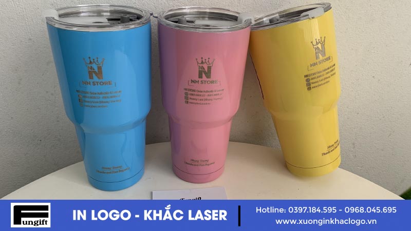 Khắc tên lên ly giữ nhiệt inox