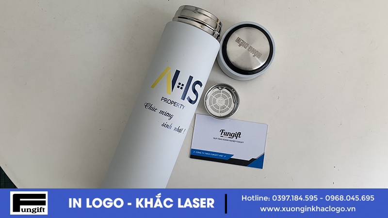 Xưởng in logo lên bình giữ nhiệt