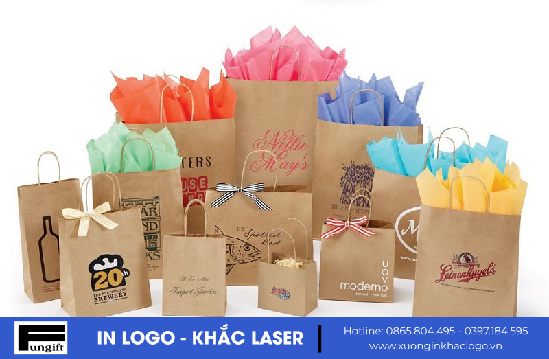 Túi giấy kraft in logo