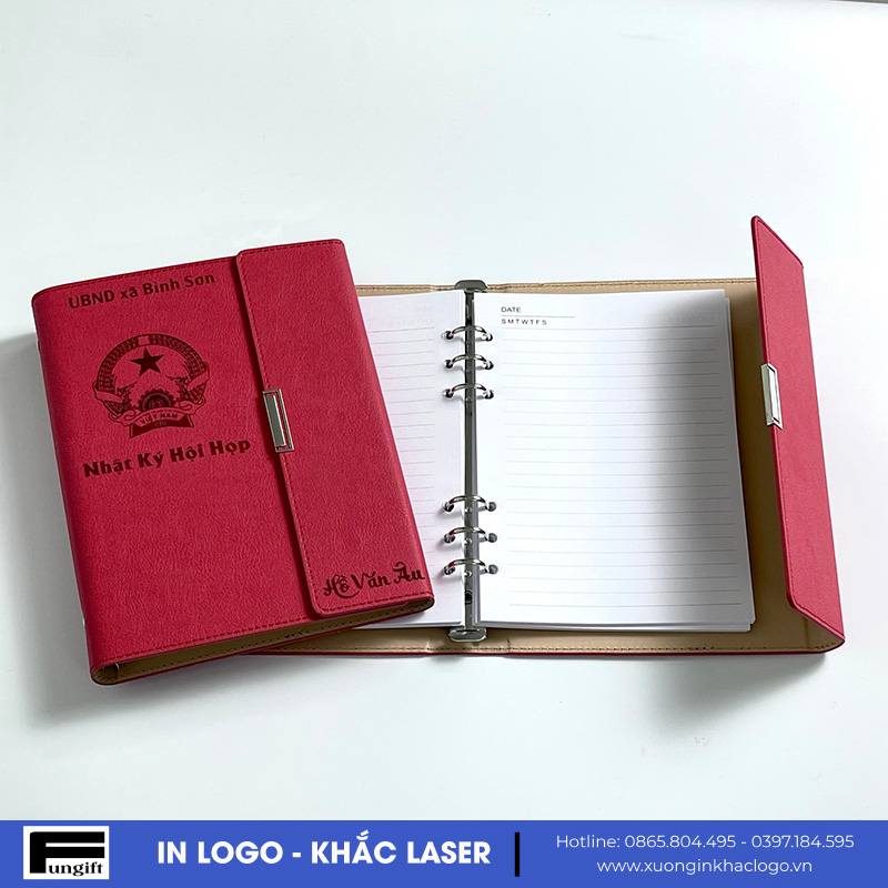 In logo lên sổ da