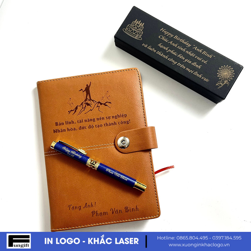 Sổ bìa da gáy còng giá rẻ