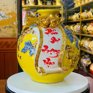 Bình tài lộc gốm sứ bát tràng