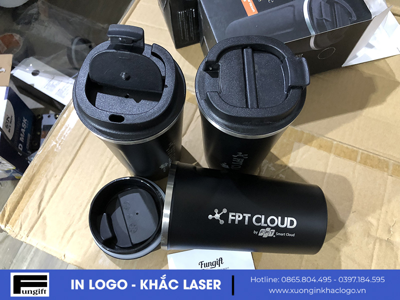 Cốc Giữ Nhiệt Coffee Khắc Logo FPT Cloud Theo Yêu Cầu