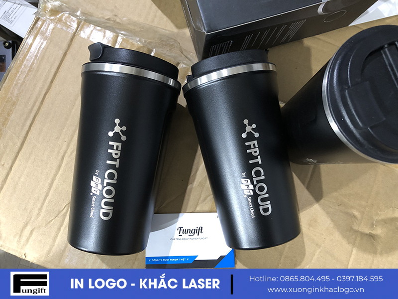 Cốc Giữ Nhiệt Coffee Khắc Logo FPT Cloud Theo Yêu Cầu