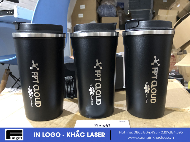 Cốc Giữ Nhiệt Coffee Khắc Logo FPT Cloud Theo Yêu Cầu