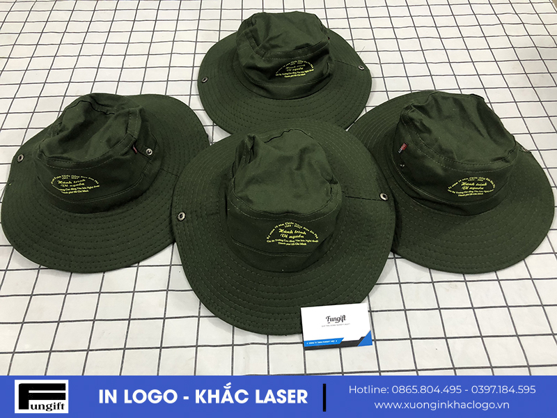 Nhận in logo nón tai bèo giá rẻ Hà Nội