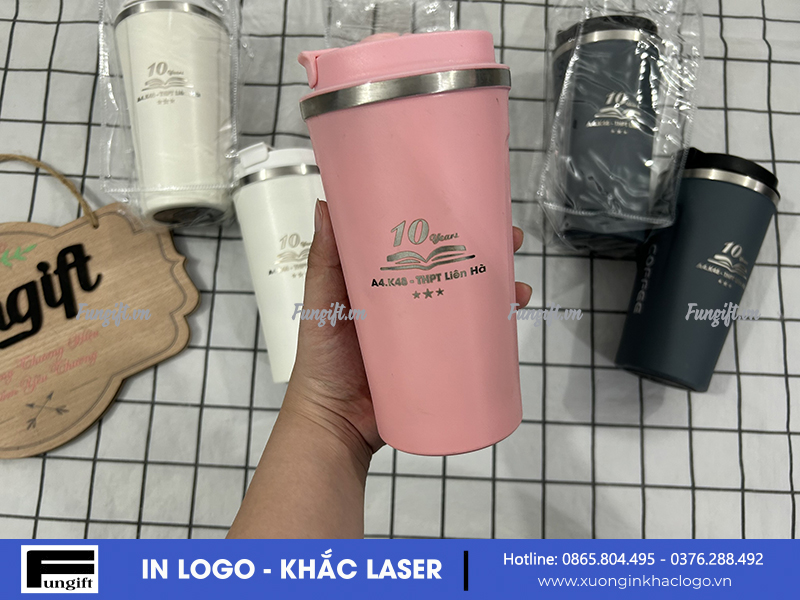 Sỉ lẻ khắc logo cốc coffee