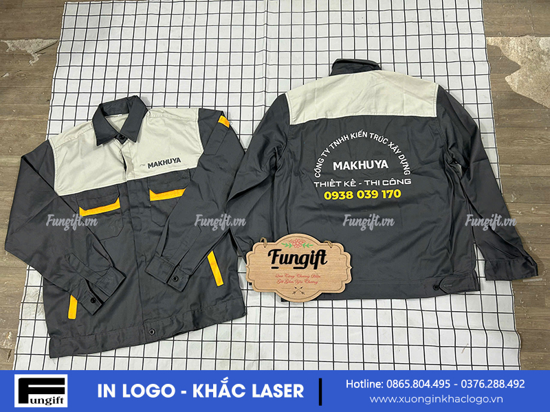 Đặt in logo lên áo bảo hộ kỹ sư