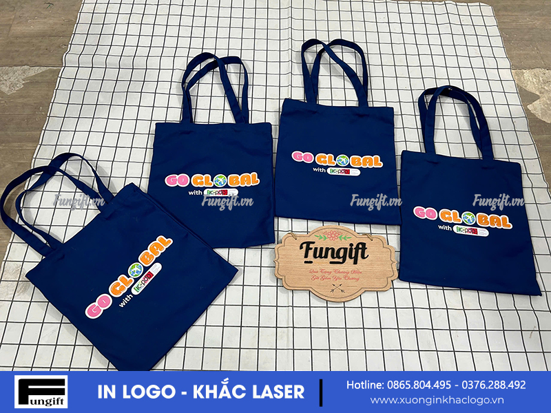 Mẫu túi vải canvas in logo