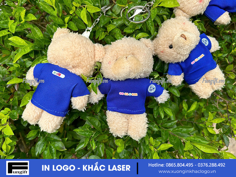 Móc khóa trang trí dáng gấu bông