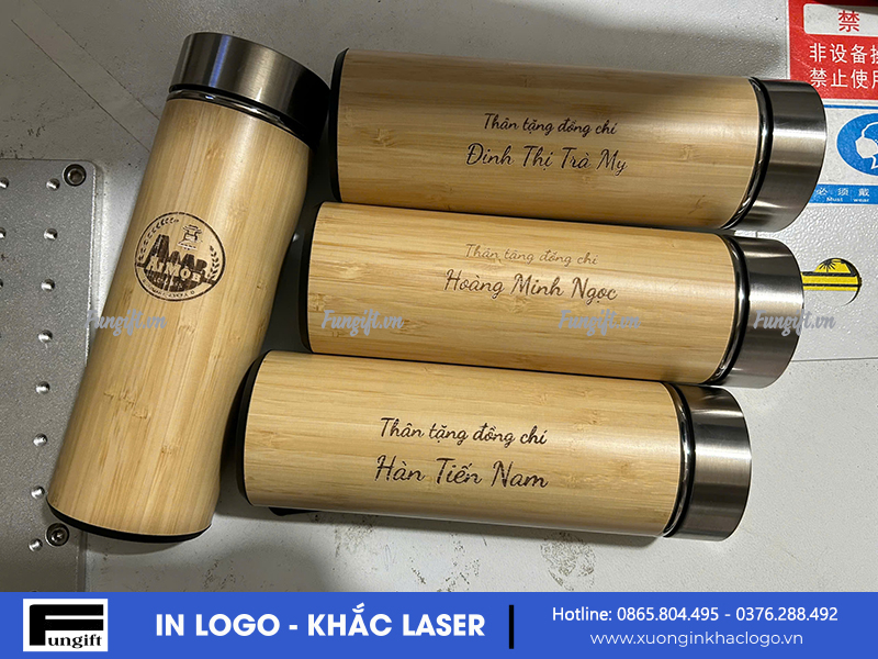 Mẫu bình tre khắc tên giá rẻ