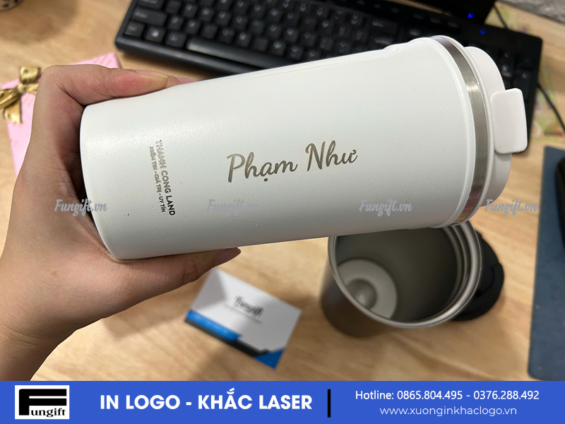 Mẫu cốc coffee giữ nhiệt khắc tên
