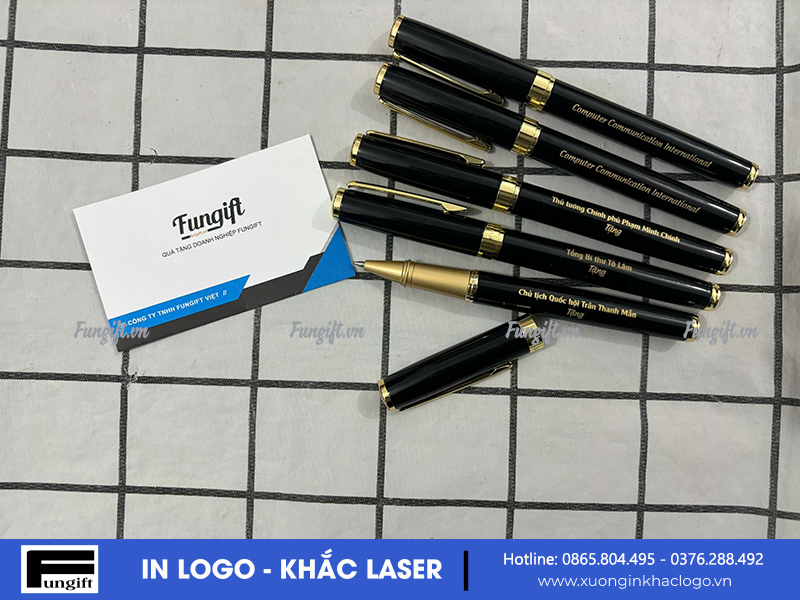Dịch vụ khắc tên, logo lên bút ký