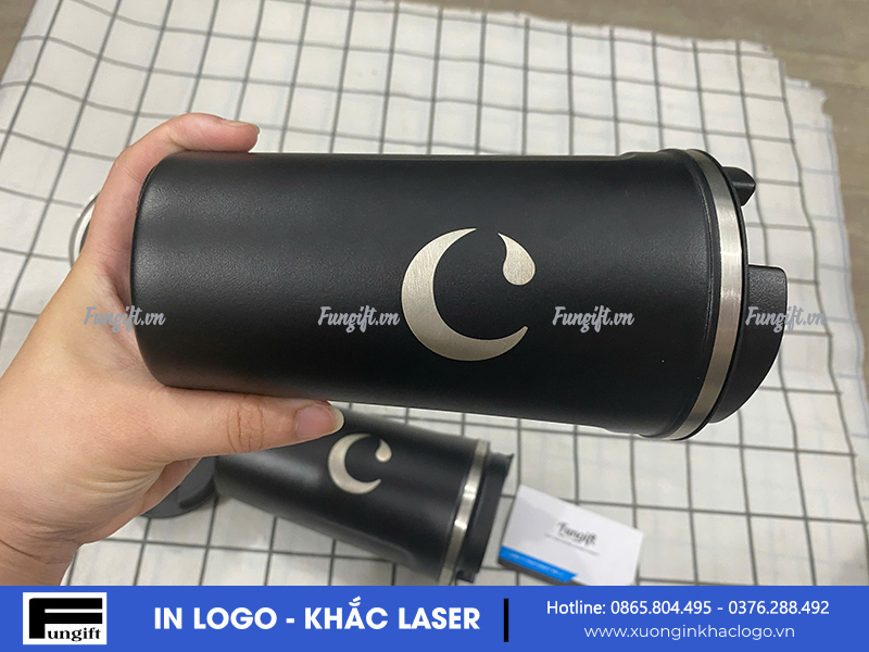 Quà tặng cốc coffee inox 304 khắc logo