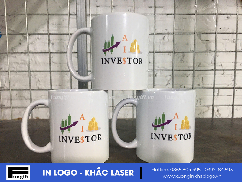 Ly Sứ In Logo Theo Yêu Cầu Làm Quà Tặng Investor Giá Xưởng