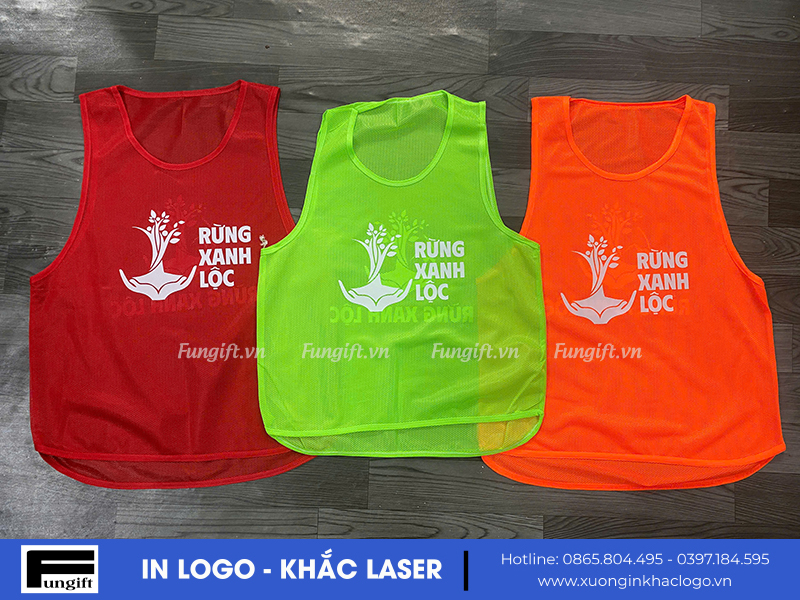 Áo lưới chơi team building in logo