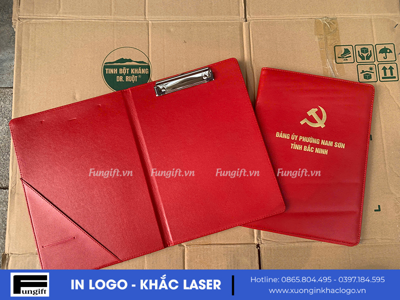 Sổ trình ký bìa da in logo doanh nghiệp