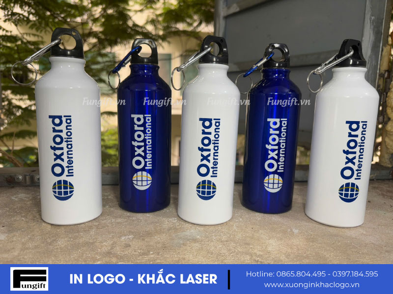 Bình nước nhôm 500ml in logo theo yêu cầu