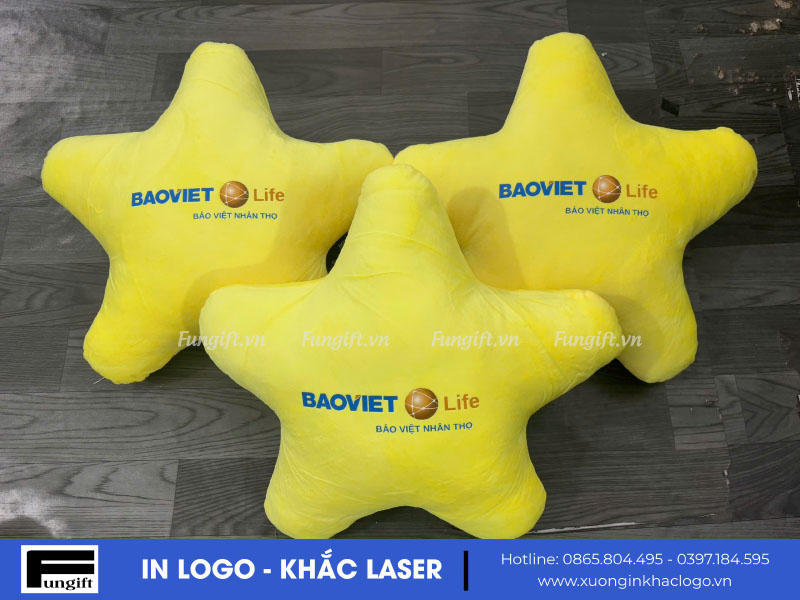 Gấu bông hình ngôi sao in logo