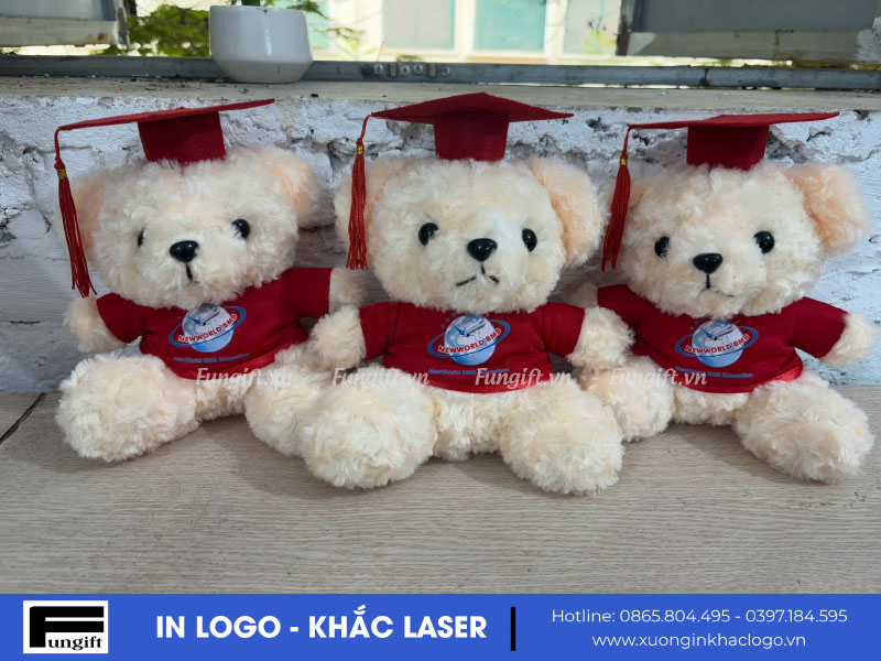 In gấu bông tốt nghiệp