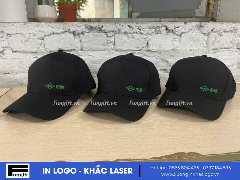May mũ lưỡi trai in logo theo yêu cầu