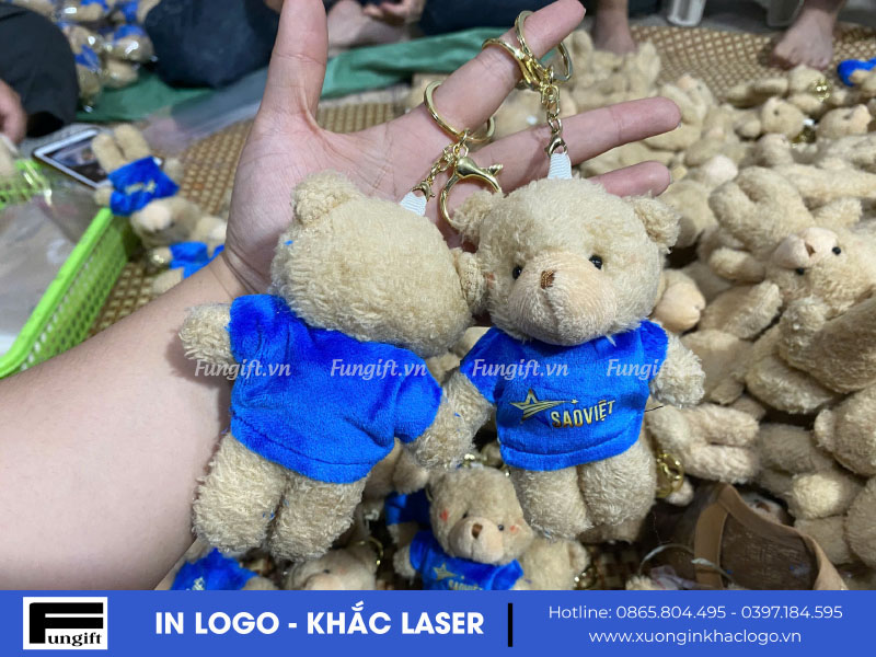 Địa chỉ xưởng in móc khóa gấu giá rẻ