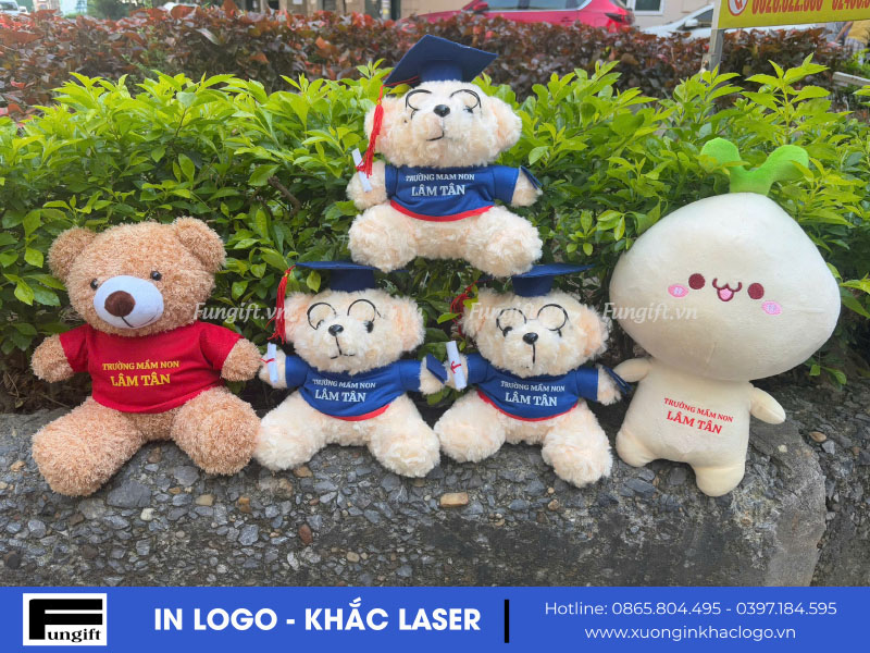 Gấu bông quà tặng in logo theo yêu cầu