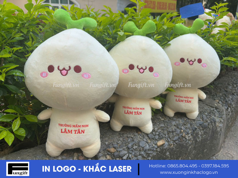 Mầm cây gấu bông in logo làm quà tặng