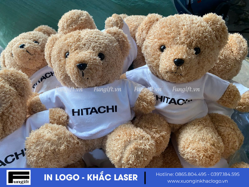 Phụ kiện gấu bông in logo trang trí
