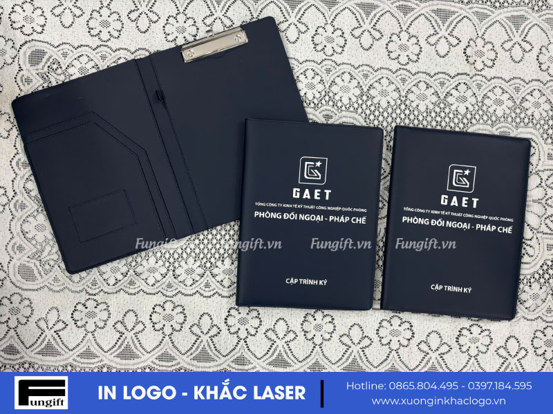 Sản xuất bìa trình ký da, bìa kẹp tài liệu da cao cấp