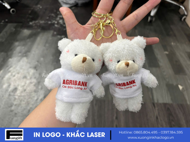 Móc khoá gấu bông theo yêu cầu