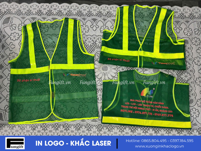 Áo lưới phản quang xanh lá