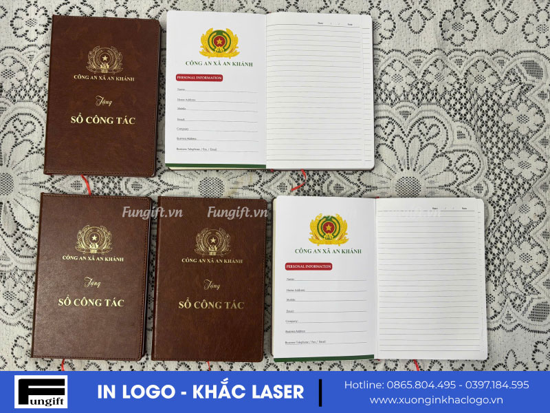 In sổ công tác bìa da