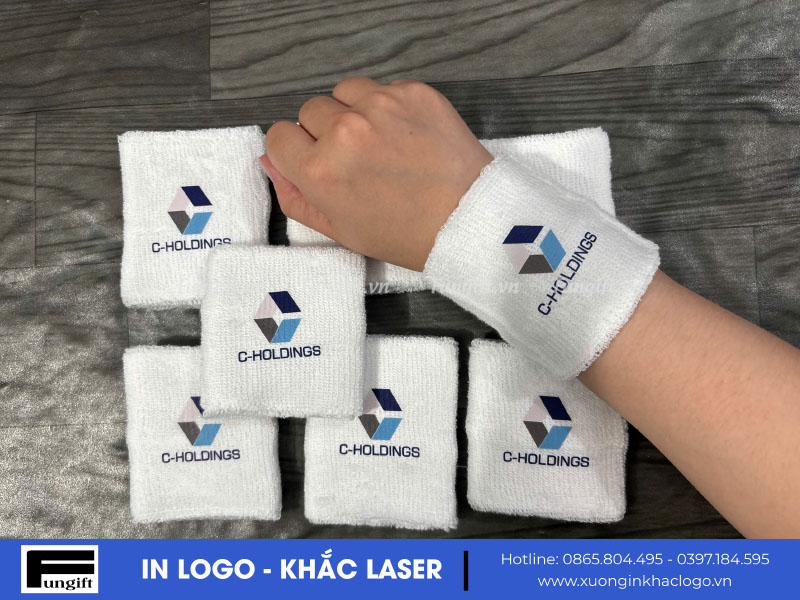 Băng đô thể thao đeo tay in logo theo yêu cầu