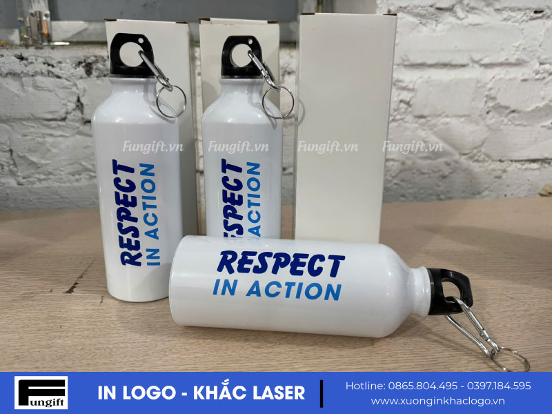Bình nước nhôm có sẵn in logo lấy ngay
