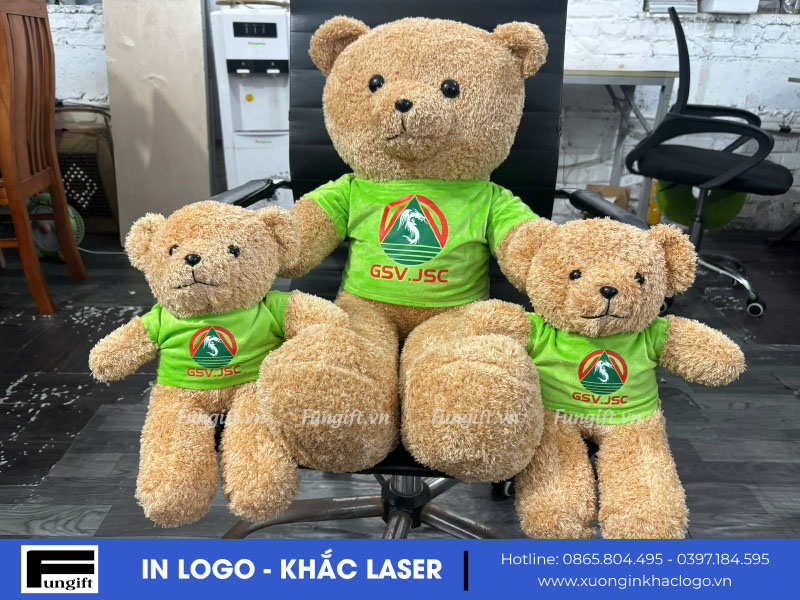 Gấu bông in logo theo yêu cầu