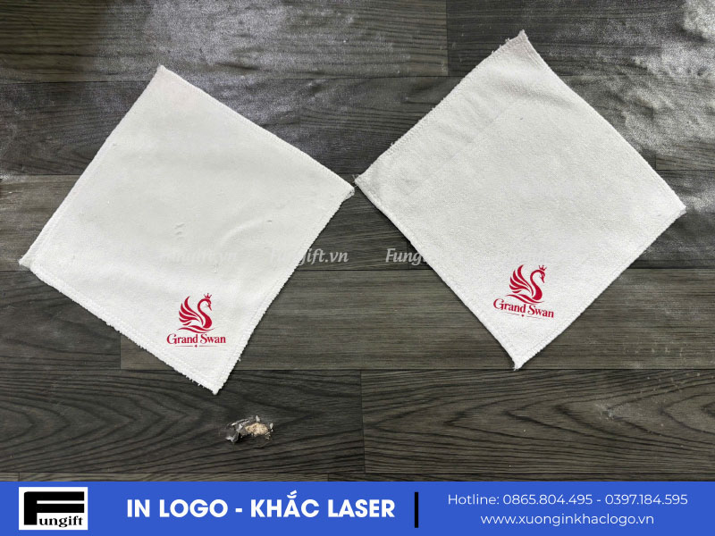 Khăn lau chén dĩa in logo